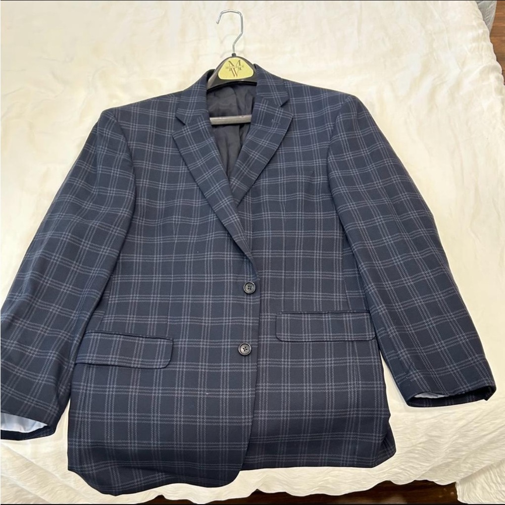 Jos. A. Bank Reserve Dark Navy Checkered Blazer
